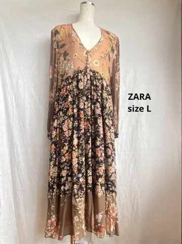 ZARA 꽃무늬 롱 원피스