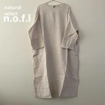 린넨 원피스 핑크 베이지