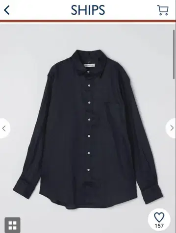 쉽스 셔츠 린넨 레귤러 카라 셔츠 M 스테디셀러 SHIPS 린넨 옷깃