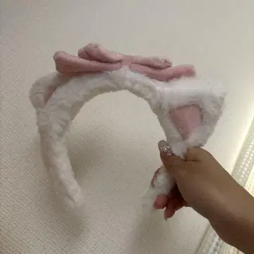 고양이 귀 머리띠 리본 포함
