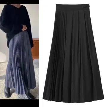 CLANE HALF PLEATS SKIRT 하프 플리츠 스커트
