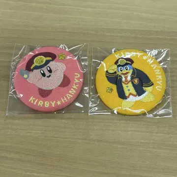 한큐 커비 콜라보 자수 캔뱃지 커비 & 디디디 대왕