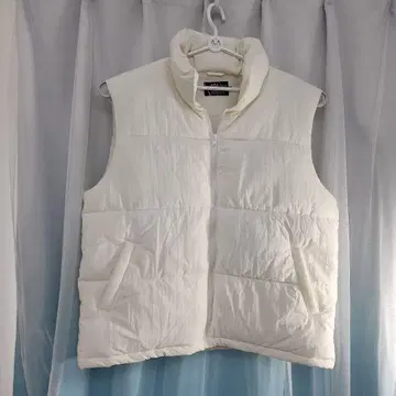 AZUL by MOUSSY 남성용 화이트 다운 베스트 F 사이즈