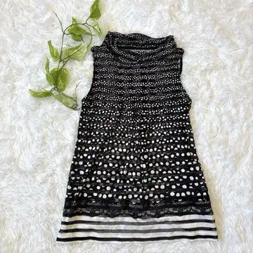 RES RALIQUE 슬리브리스 튜닉 (XL) 보더 모노톤