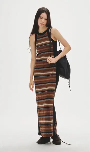 Jacquard Border Dress 사이즈 36