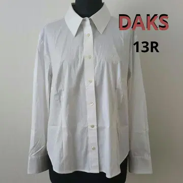 DAKS 화이트 긴팔 버튼업 셔츠 일본제 13R