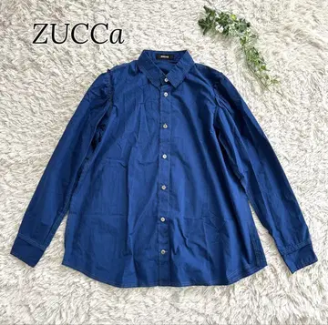 ZUCCa 주카 데미지 가공 커팅 플레어 긴팔 셔츠 프릴
