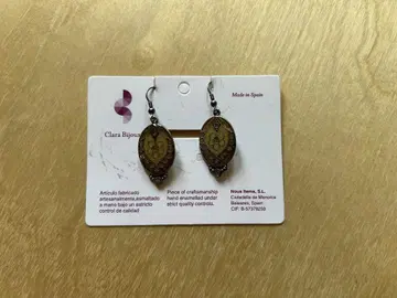 Clara Bijoux 에나멜 타원형 귀걸이