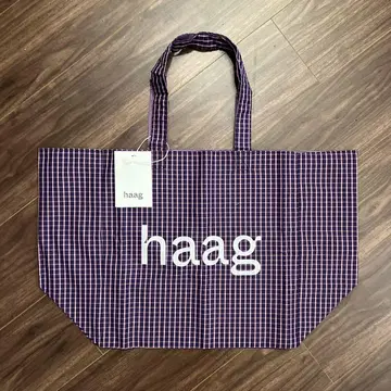 미사용 새상품 haag 토트백 에코백 체크