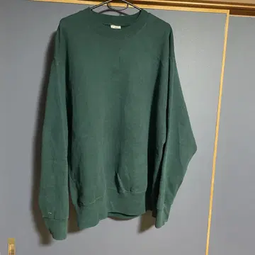 vintage 무지 맨투맨 다크 그린 L