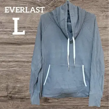EVERLAST 그레이 후드 부착 맨투맨 L/G 트레이닝복
