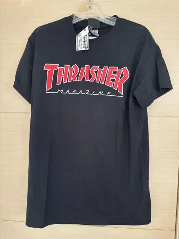 미사용 새상품 THRASHER 브랜드 로고 프린트 T셔츠
