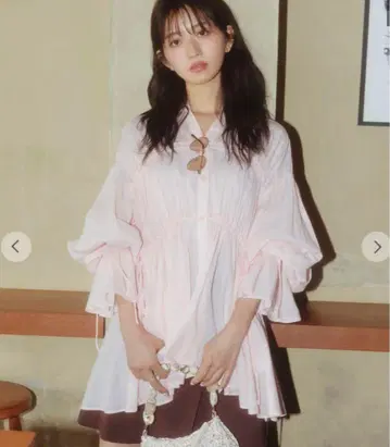 코코딜 코튼 티어드 블라우스