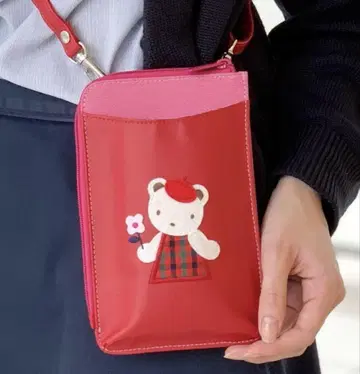 패밀리아 쇼 스마트폰 숄더백 빨간색 레드