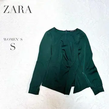 [ ZARA ] 블라우스 긴팔 깔끔한 오피스 포멀 무지 심플 작음