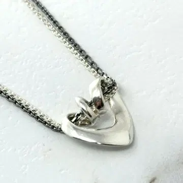 GEORG JENSEN 2001 목걸이 하트 더블 체인 925