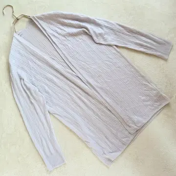 이네드 롱 가디건 리브 편직 얇은 소재 그레이 계열 여성용 상의 M