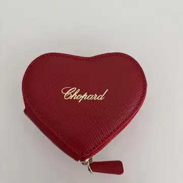 Chopard 하트형 코인 케이스 빨간색