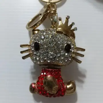 헬로키티 반짝반짝 참 키링 반짝이스톤