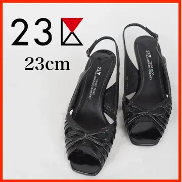 O5564*새상품급*23구*샌들*23cm*에나멜 블랙