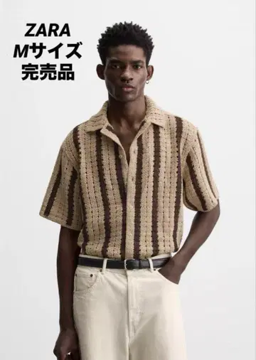 ZARA 자라 텍스처 크로셰 셔츠 M 완판템