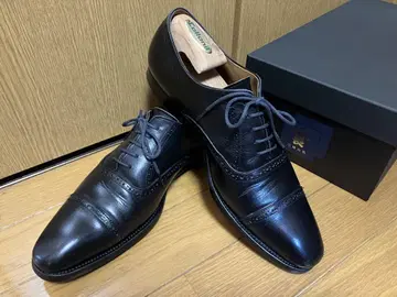사니야마초 펀치드 캡 토우 블랙 6 1/2 R303