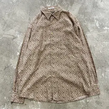 패턴 셔츠 올 패턴 셔츠 긴팔 셔츠 구제 의류 M