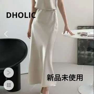 디홀릭 새틴 머메이드 스커트