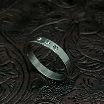 빈티지 실버 지르코니아 심플 반지 24호