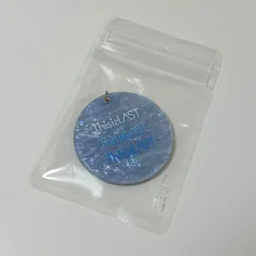 this is last 슬라이드 로고 거울 키링 라메 오로라 블루