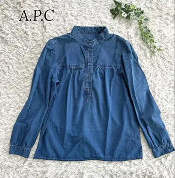 A.P.C 에이피씨 던가리 셔츠 데님 퍼프 슬리브