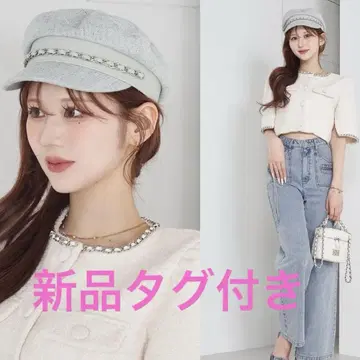 Darich 체인 트위드 헌팅 캡 색스 모자