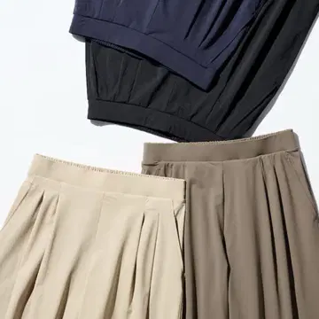 울트라 스트레치 액티브 와이드 팬츠 유니클로 UNIQLO 블랙
