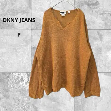 dkny V넥 시스루 린넨 니트 메쉬 풀오버 P