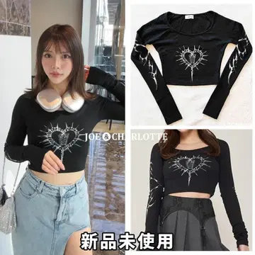 다리치 darich 하트 모티브 크롭 상의 BLK 블랙
