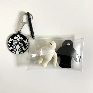 가챠 파우치 화이트 블랙 모노톤 스벅 the TOMODACHI vol2