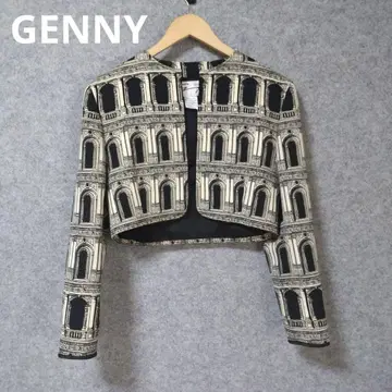 GENNY 콜로세오 프린트 크롭 자켓