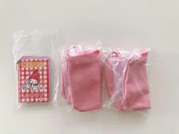 산리오 자유 노트 & 아래 받침 세트 참 코인 케이스 마이멜로디 가챠