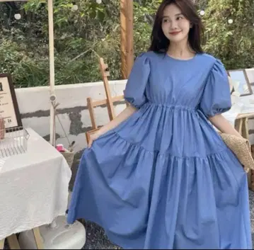 미사용 벌스데이 바쉬 프릴 원피스 프리 사이즈