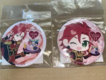 해피프리 벌스데이 미타카 아사히 캔뱃지 2종 세트