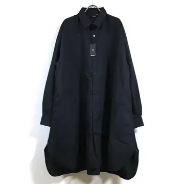 새상품 슈퍼 롱 기장 빅 실루엣 긴팔 셔츠 남성용 블랙 M
