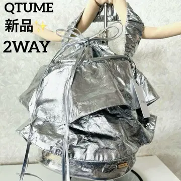 [택 포함 새상품] 쿠튀르 실버 백 2way 숄더 QTUME