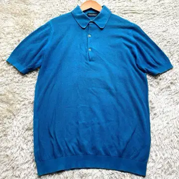 JOHN SMEDLEY 니트 피케 셔츠 블루