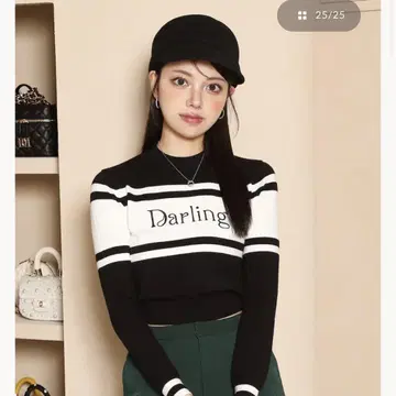 Darich Darling 라인 자카드 니트탑