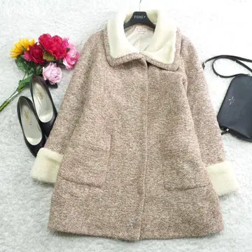 G6569 로데오 크라운 A 라인 보아 코트 브라운 2