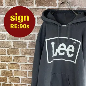 90's Lee 프린트 로고 디자인 후드티
