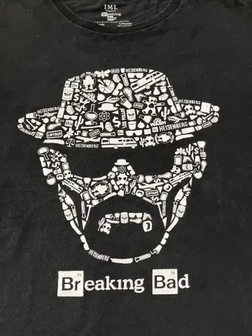 브레이킹 배드 XL 사이즈 T셔츠 블랙 breaking bad