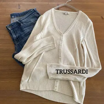 사이즈 42 미사용 TRUSSARDI 코튼 실크 고급 가디건