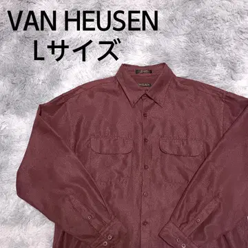 VAN HEUSEN 반휴센 페이크 스웨이드 셔츠 브라운