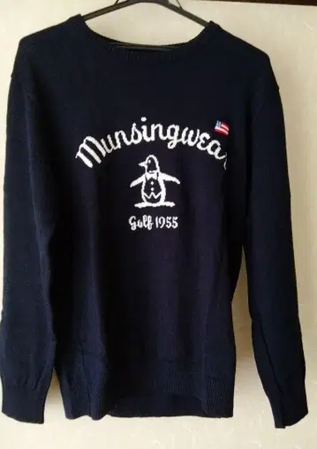 Munsingwear 네이비 스웨터 남성용 M 사이즈